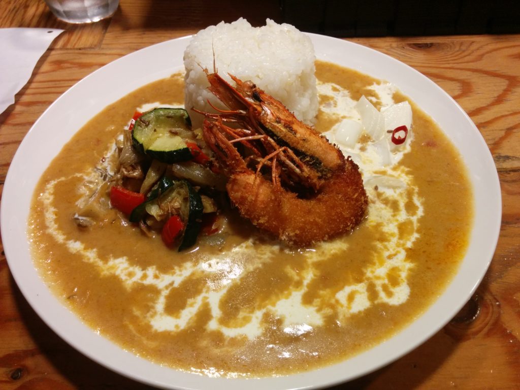 さぼてん食堂10月限定「甘エビのビスクカレー」